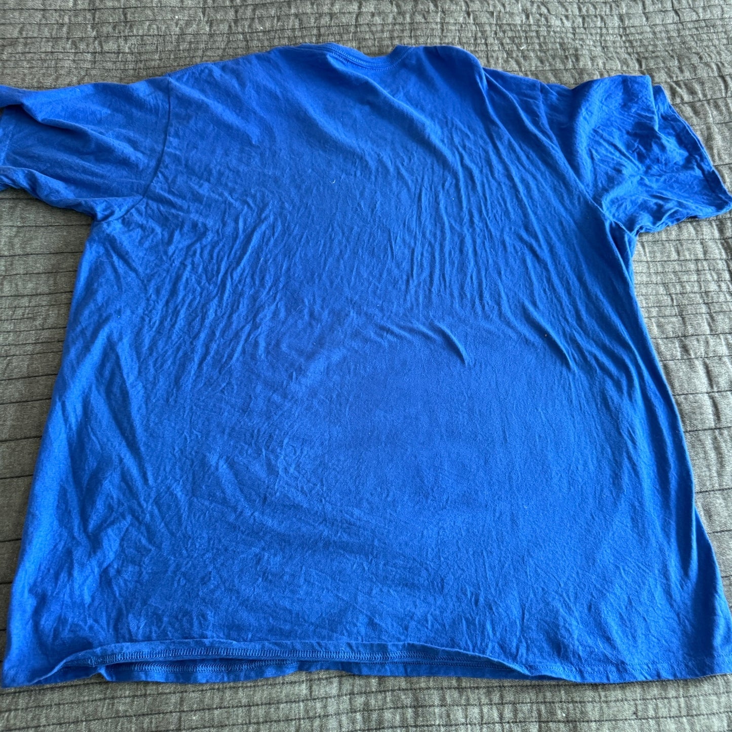 Port & Company Blue Men's T-Shirt "My Heart is on the Line" Football Men's 3XL