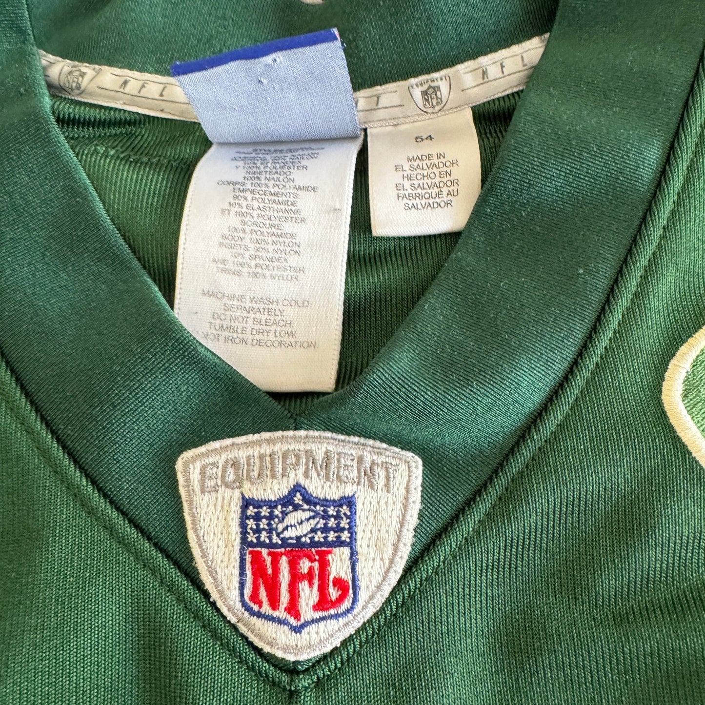 Vintage Authentic Reebok John Abraham NFL New York Jets Jersey Green 54/XXL