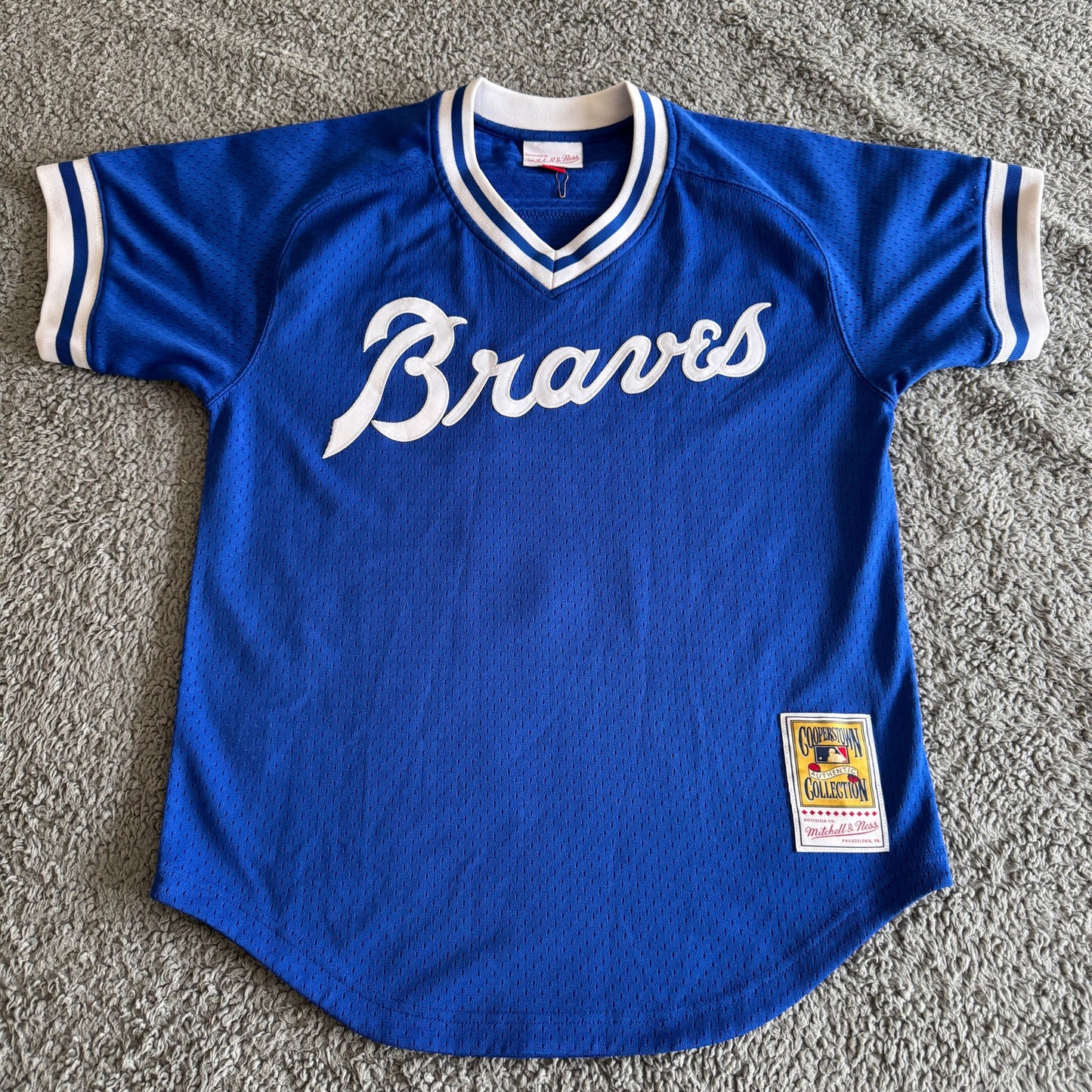 NWOT Dale Murphy Mitchell Ness MLB Atlanta Braves 1981 Blue Practice Jersey 40 M