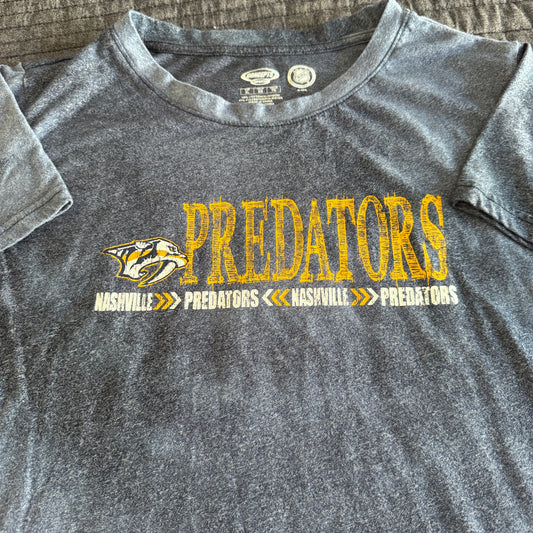 Vintage NWOT Concepts NHL Nashville Predators Women's Gray Tie-Dye T-Shirt XL