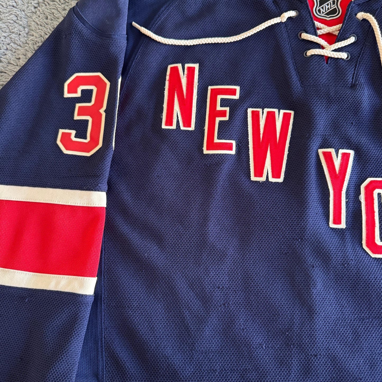 2010 Reebok Henrik Lundqvist NHL New York Rangers 85th Anniversary Jersey Mens M