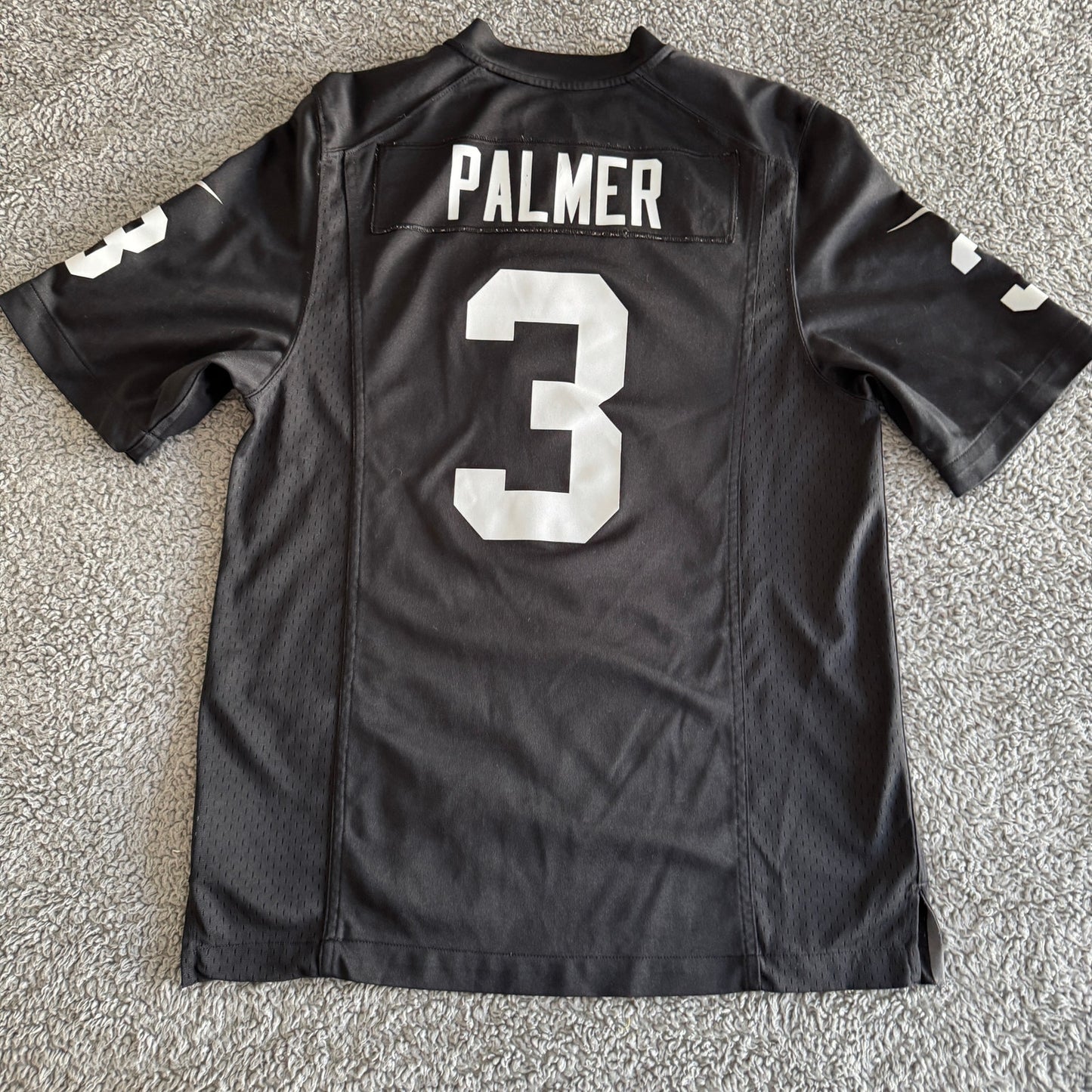 Nike On Field Game NFL Las Vegas Raiders Carson Palmer Black #3 Jersey Men's S
