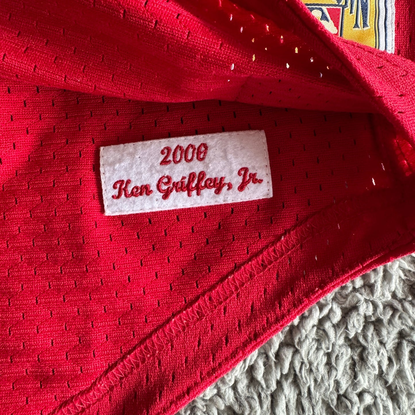 NWOT Mitchell & Ness Ken Griffey Jr 2000 MLB Cincinnati Reds Jersey 48-XL Sewn