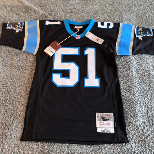 NWT Authentic Mitchell & Ness Sam Mills NFL Carolina Panthers 1996 Jersey 36 S