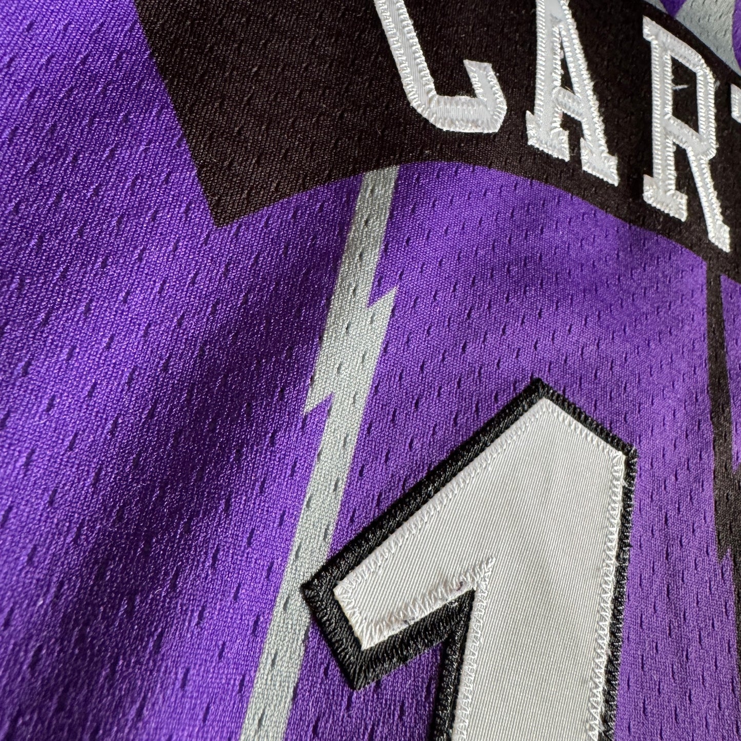 100% Authentic Vince Carter Mitchell Ness 98 99 Raptors Jersey Size 36 S Mens