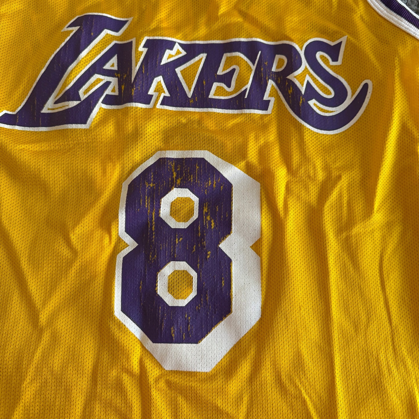 Kobe Bryant Authentic Champion Los Angeles Lakers #8 Gold Jersey 40 M 97-98 RARE