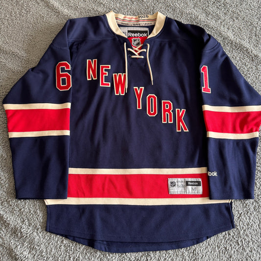 2014 Reebok Premier Rick Nash NHL New York Rangers Alternate Jersey Men's M