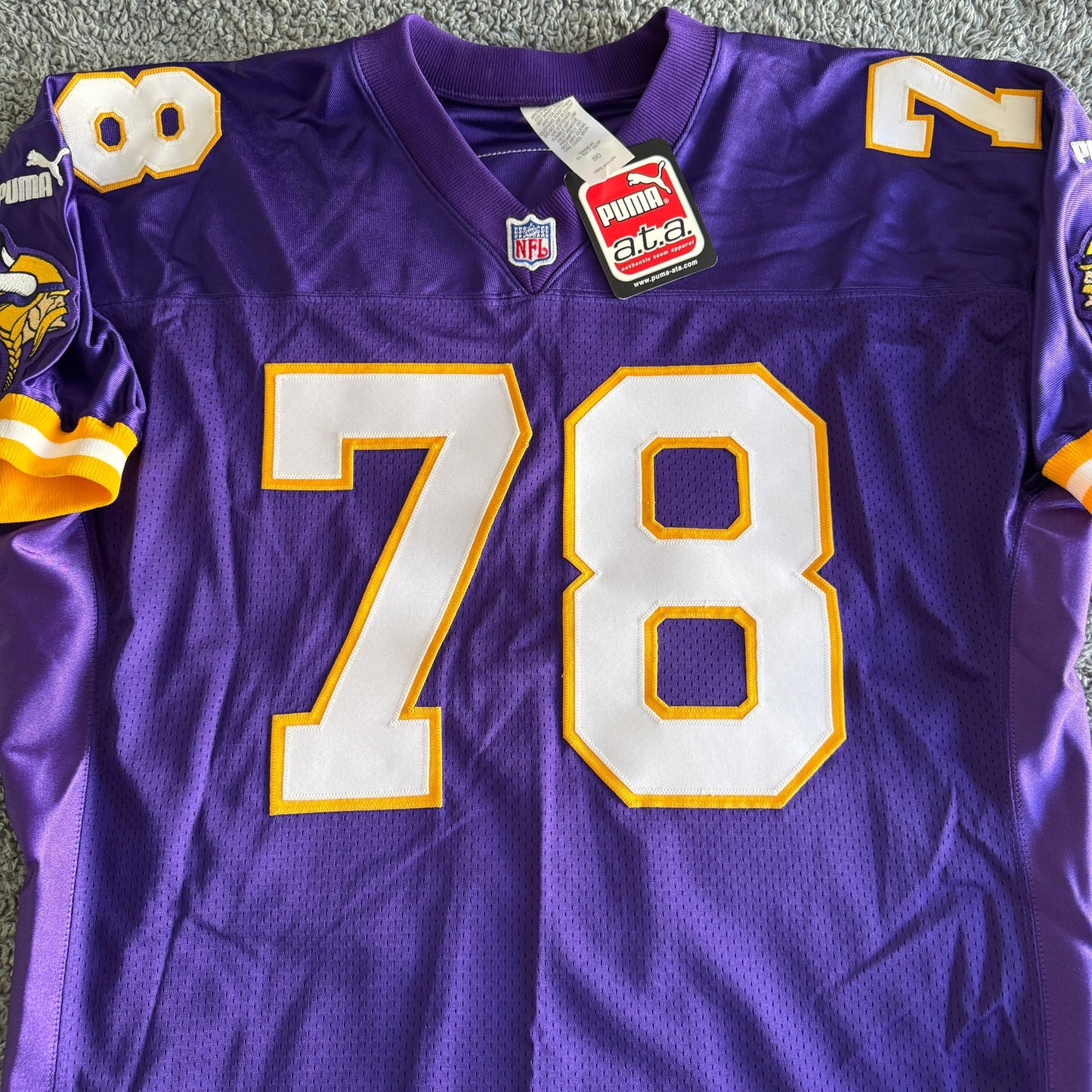 NWT 1999 Autographed Puma Matt Birk NFL Minnesota Vikings Proline Jersey 50 L
