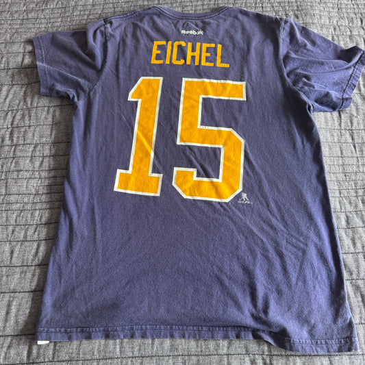 Vintage Jack Eichel NHL Buffalo Sabres Blue #15 Jersey T Shirt Men's Medium
