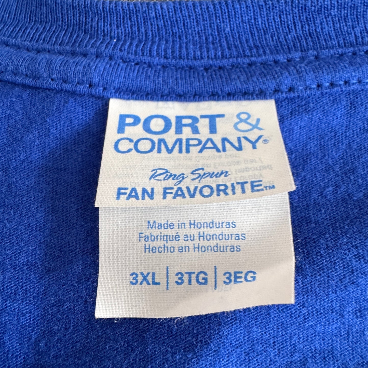 Port & Company Blue Men's T-Shirt "My Heart is on the Line" Football Men's 3XL