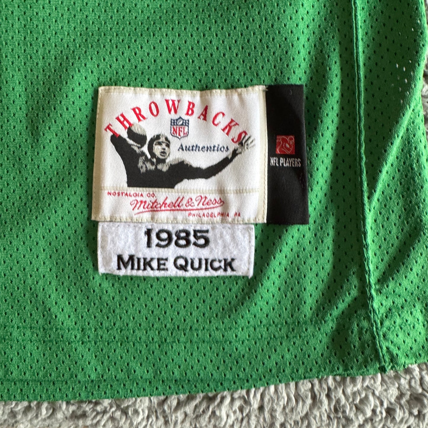 Authentic Mike Quick Mitchell & Ness 1985 NFL Philadelphia Eagles Jersey 60 4XL