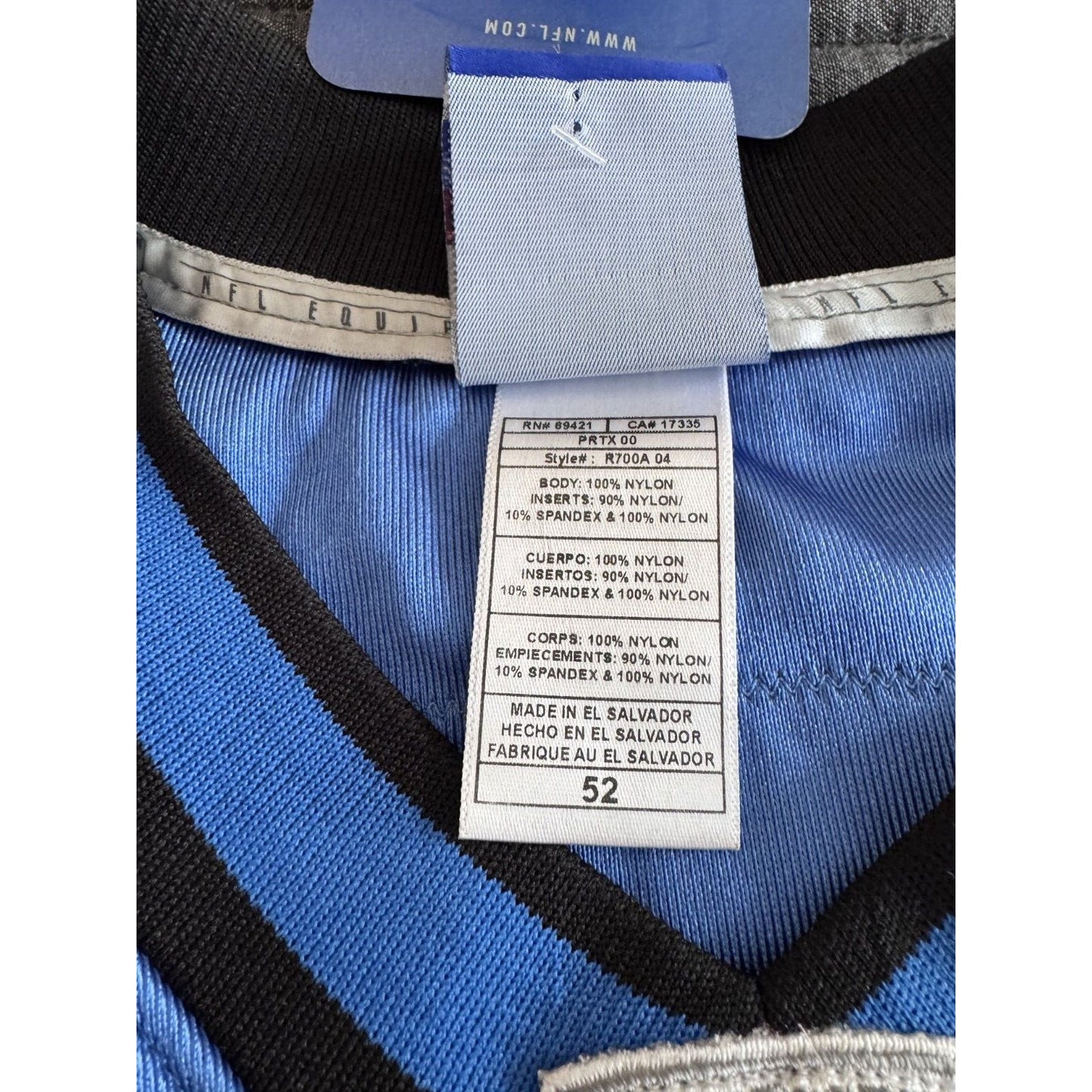NWT 2002 Roy Williams NFL Detroit Lions Authentic Reebok Home Jersey Sewn 52 2XL