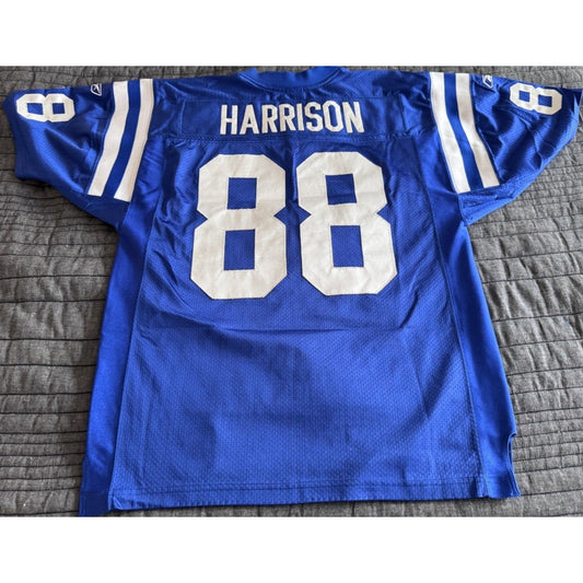 Vintage Marvin Harrison NFL Indianapolis Colts Authentic Reebok Home Jersey 48
