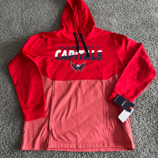 NWT Fanatics NHL Washington Capitals Red Logo Hoodie Sweatshirt Men's Large
