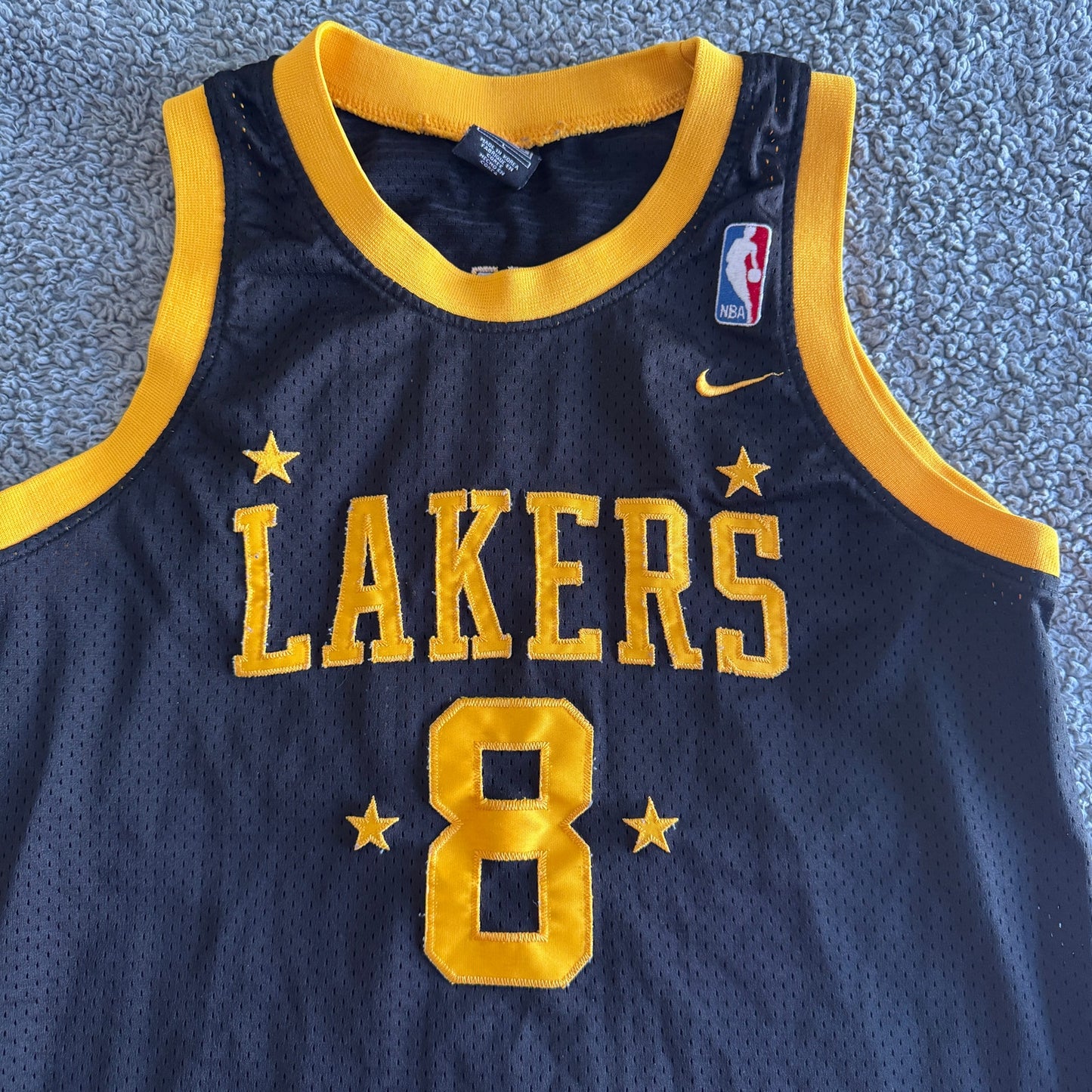 Kobe Bryant Vintage Nike NBA LA Lakers Jersey Black Swingman 1957 Rewind Y-L