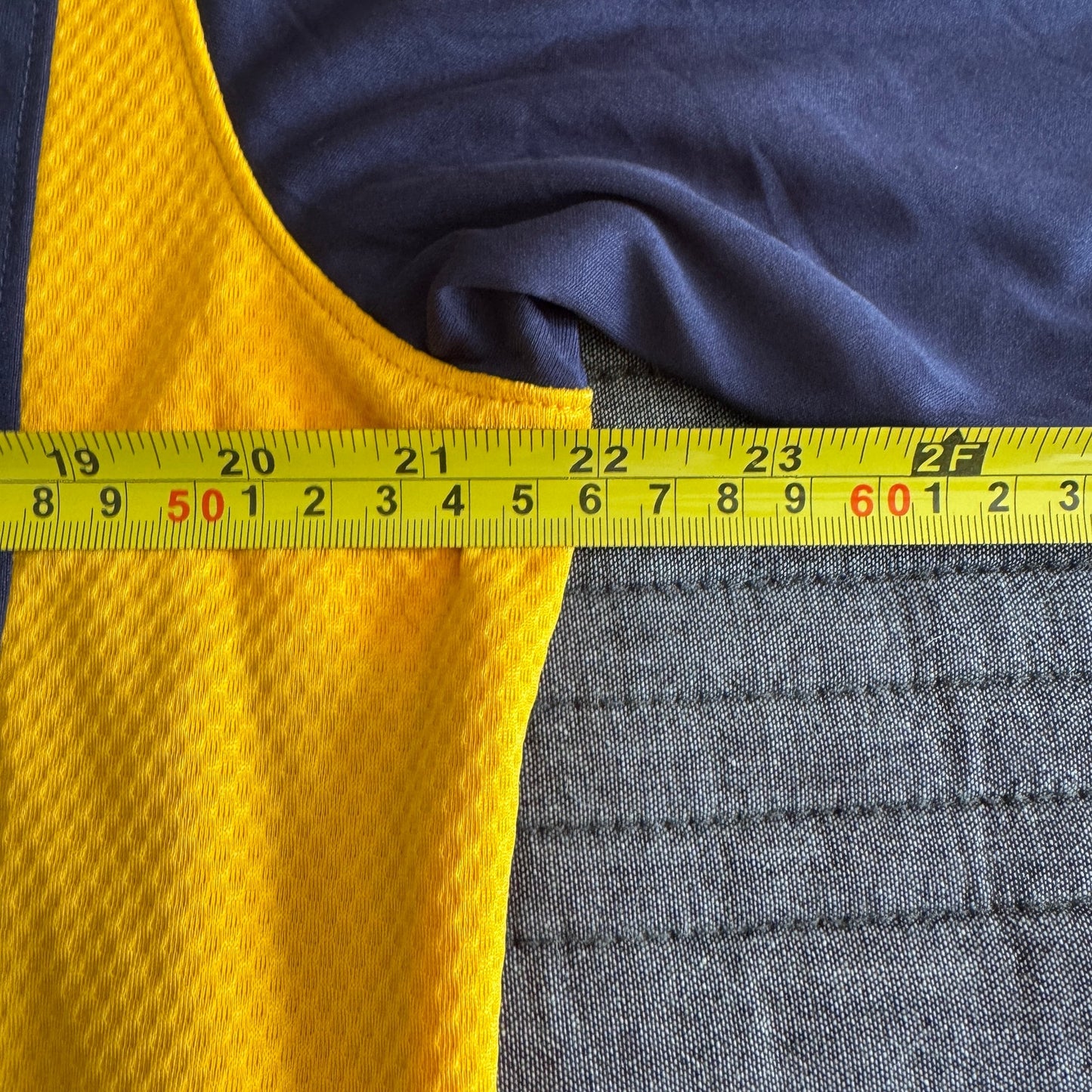 New KA Knights NCAA West Virginia Mountaineers Blue Yellow Logo Polo Men's Large