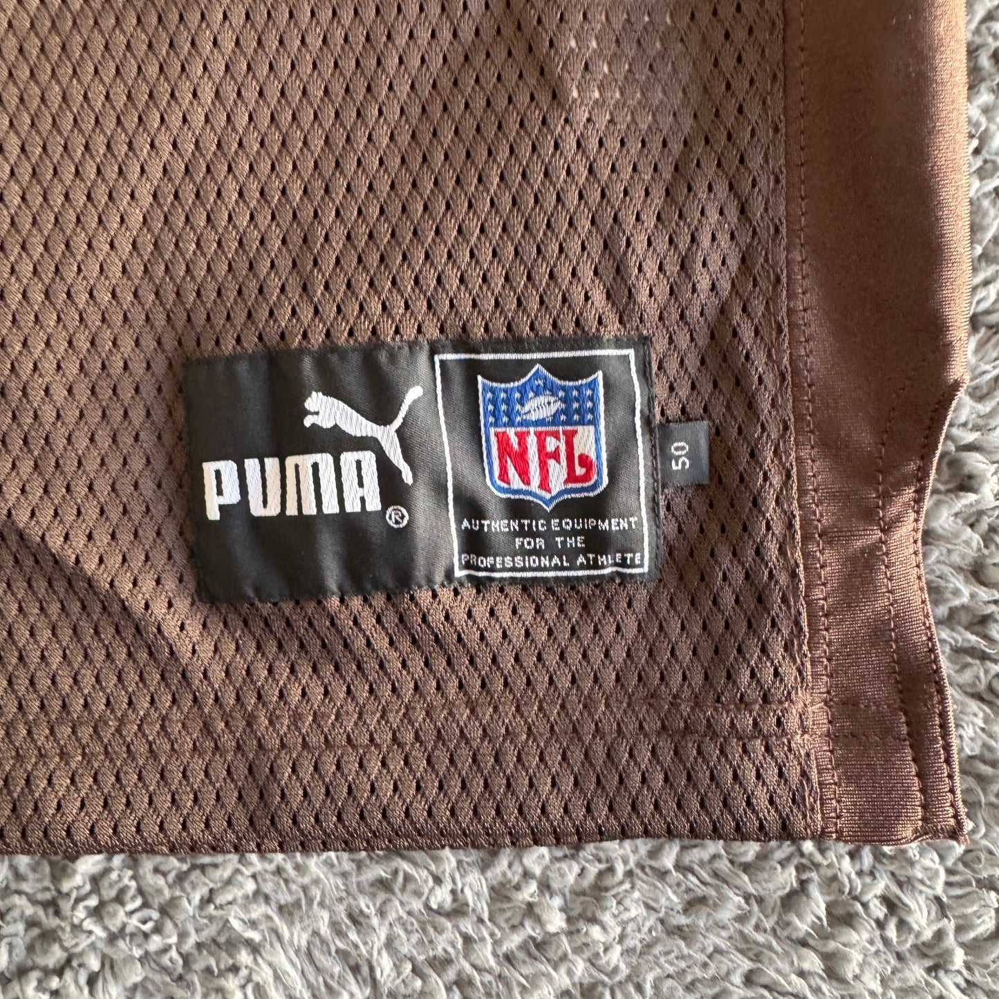 NWT Autographed 2000 Puma Tim Couch NFL Cleveland Browns Home Jersey Sz 50 Rare