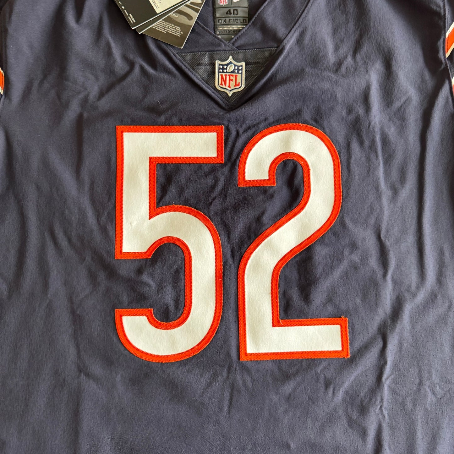 NWT Nike Khalil Mack NFL Chicago Bears Nike Vapor Elite Navy Jersey Men 40 M