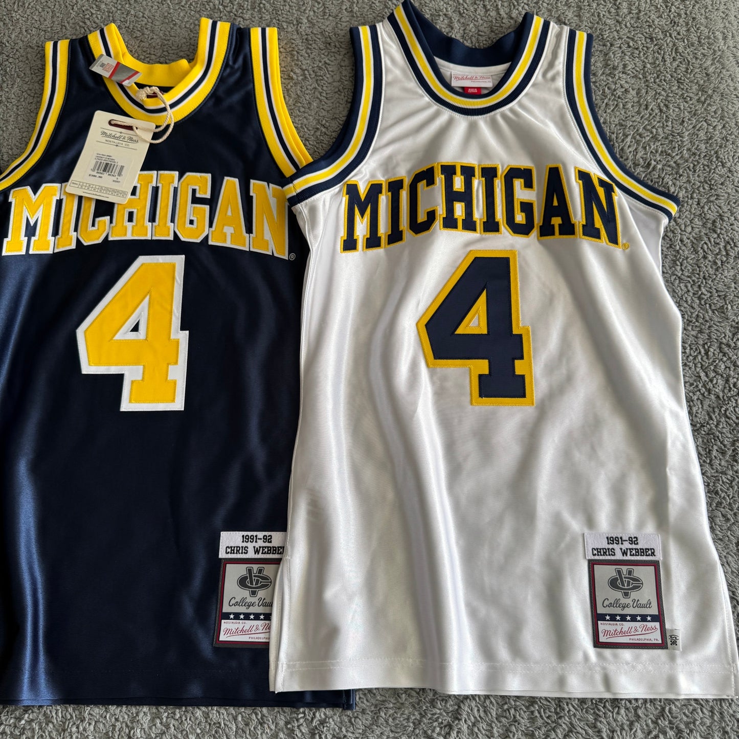NWT (3) Mitchell & Ness Chris Webber NCAA Michigan Wolverines Jersey Lot Men's S
