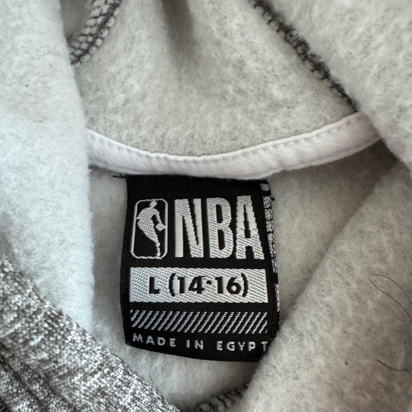 NBA Basketball Gray Fleece Performance Hoodie Youth Large (14-16) Men's Small