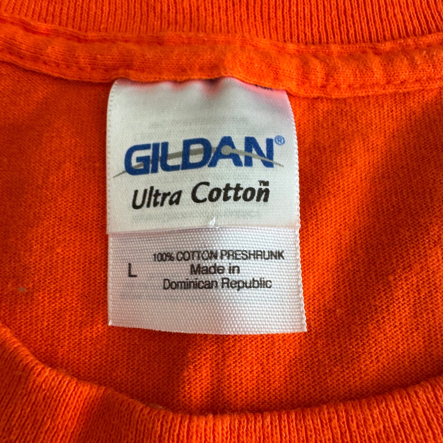 NWOT Gildan Y2K NCAA Clemson Tigers Orange Paw Logo T-Shirt Mens Large
