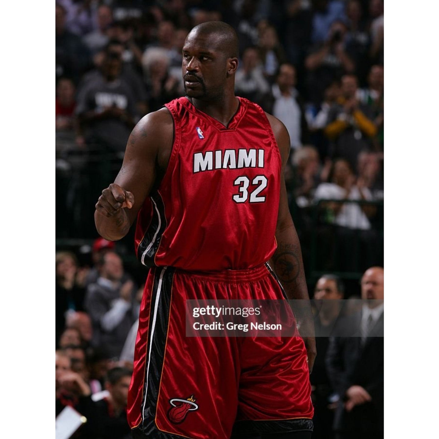 100% Authentic Reebok 2004 Shaquille O'Neal NBA Miami Heat Red Jersey Sz 56
