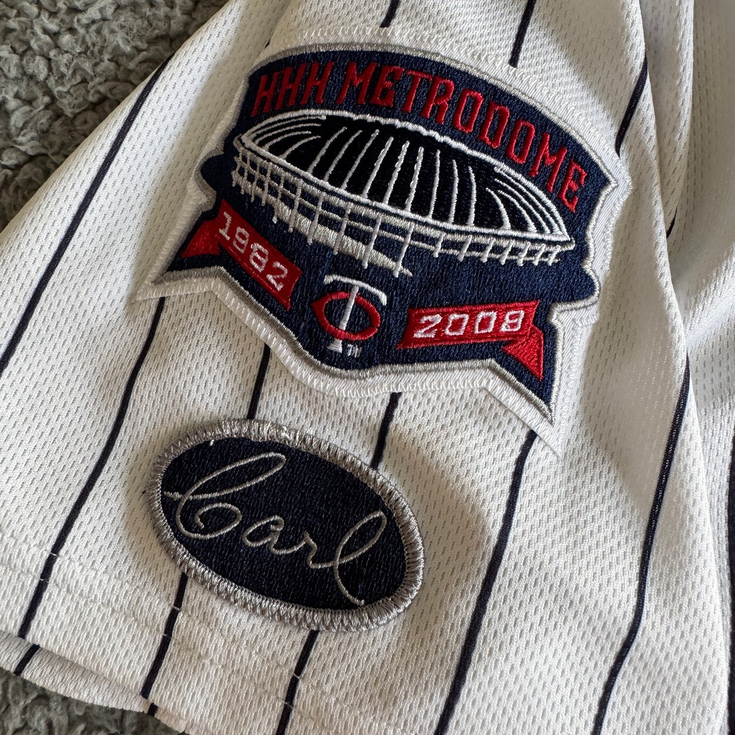 100% Authentic 2009 Mitchell & Ness Joe Mauer MLB Minnesota Twins Jersey 40-M