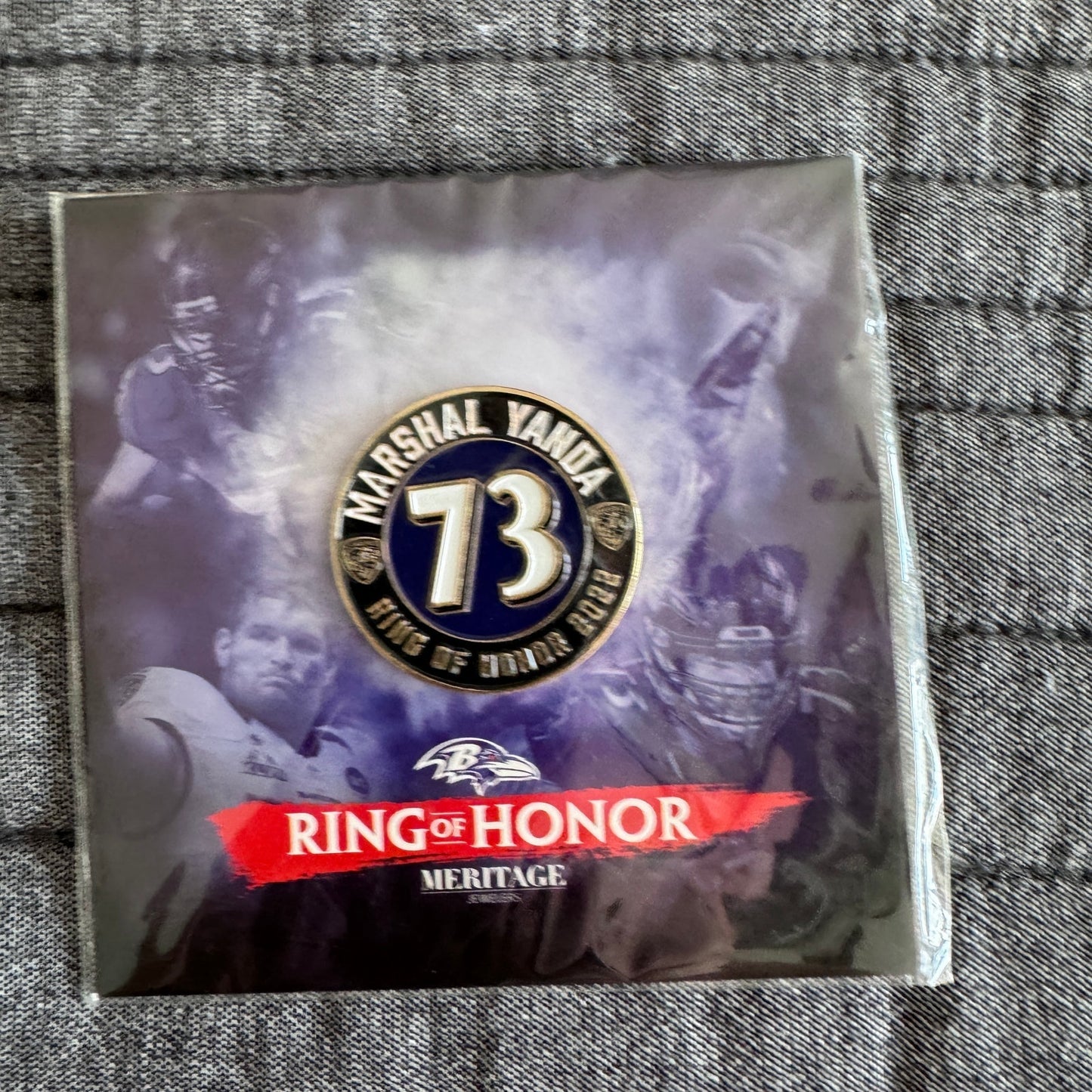 (4) NFL Baltimore Ravens Hall of Fame Memorabilia- Coin, Pins - Reed Suggs Yanda