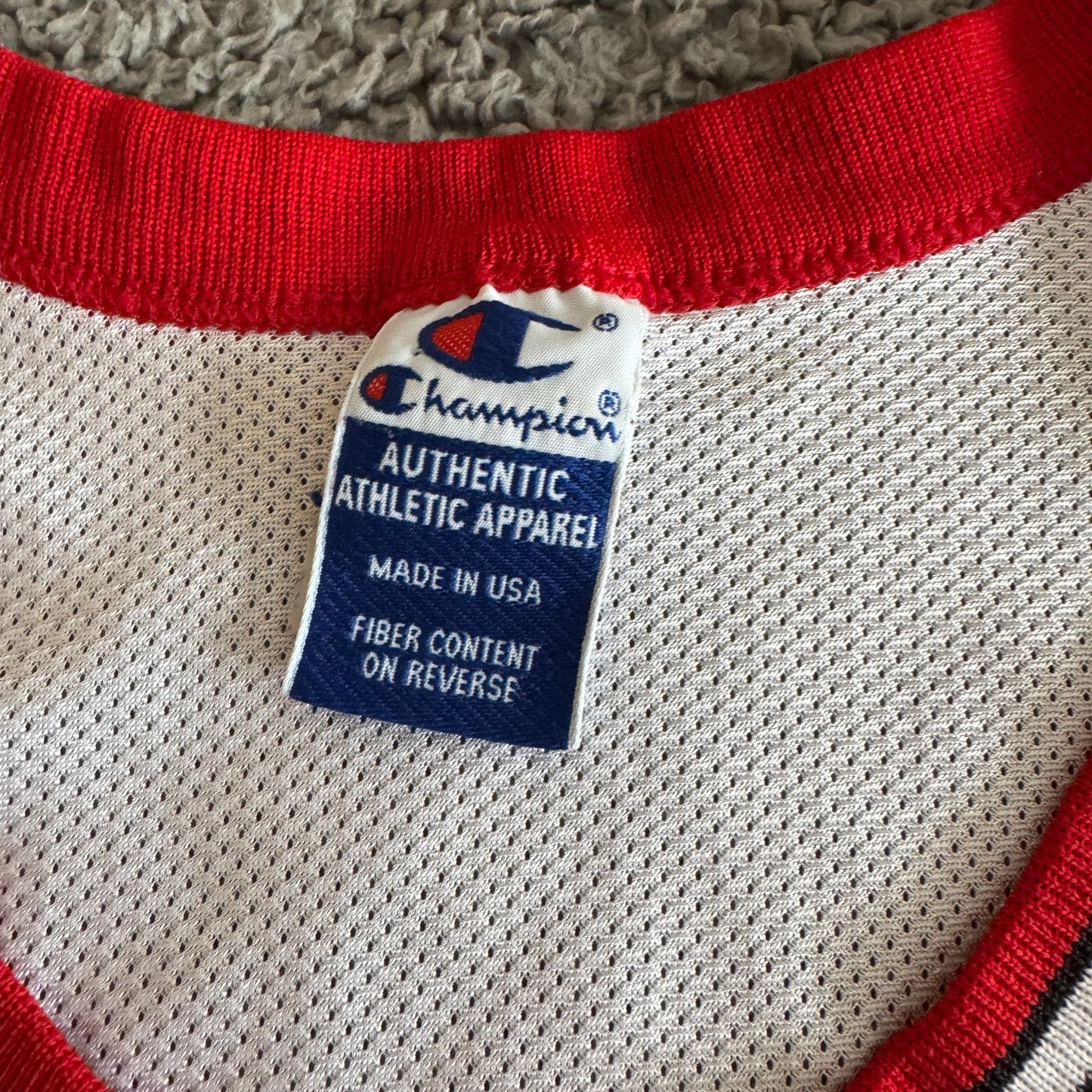 Vintage Champion Authentic Michael Jordan NBA Chicago Bulls White Jersey Mens 40