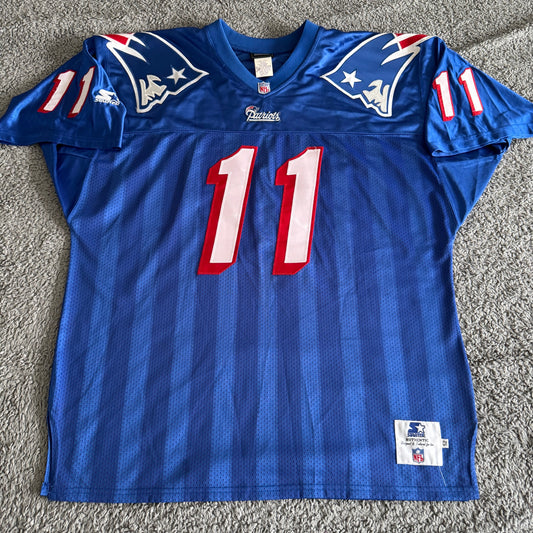 Vintage 1997 Starter Drew Bledsoe NFL New England Patriots Jersey Sz 52/XL RARE