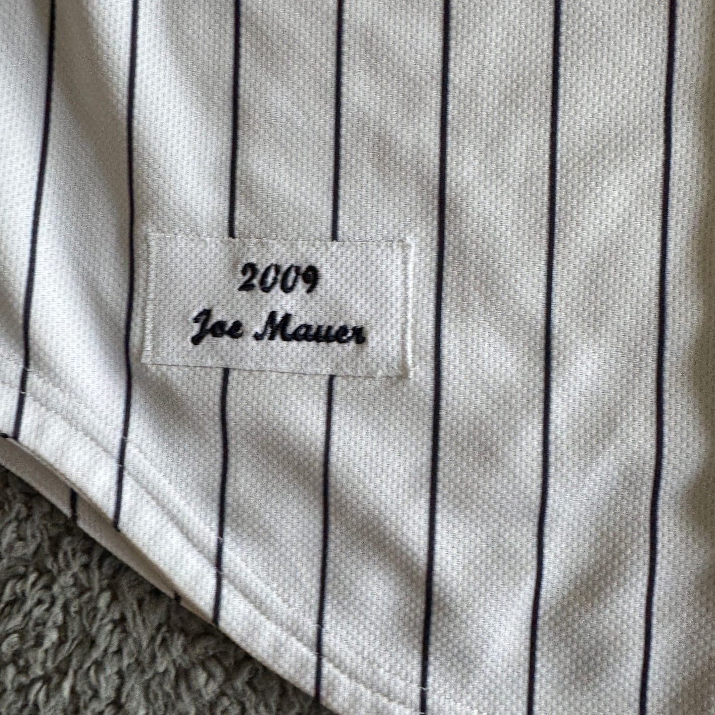 100% Authentic 2009 Mitchell & Ness Joe Mauer MLB Minnesota Twins Jersey 40-M