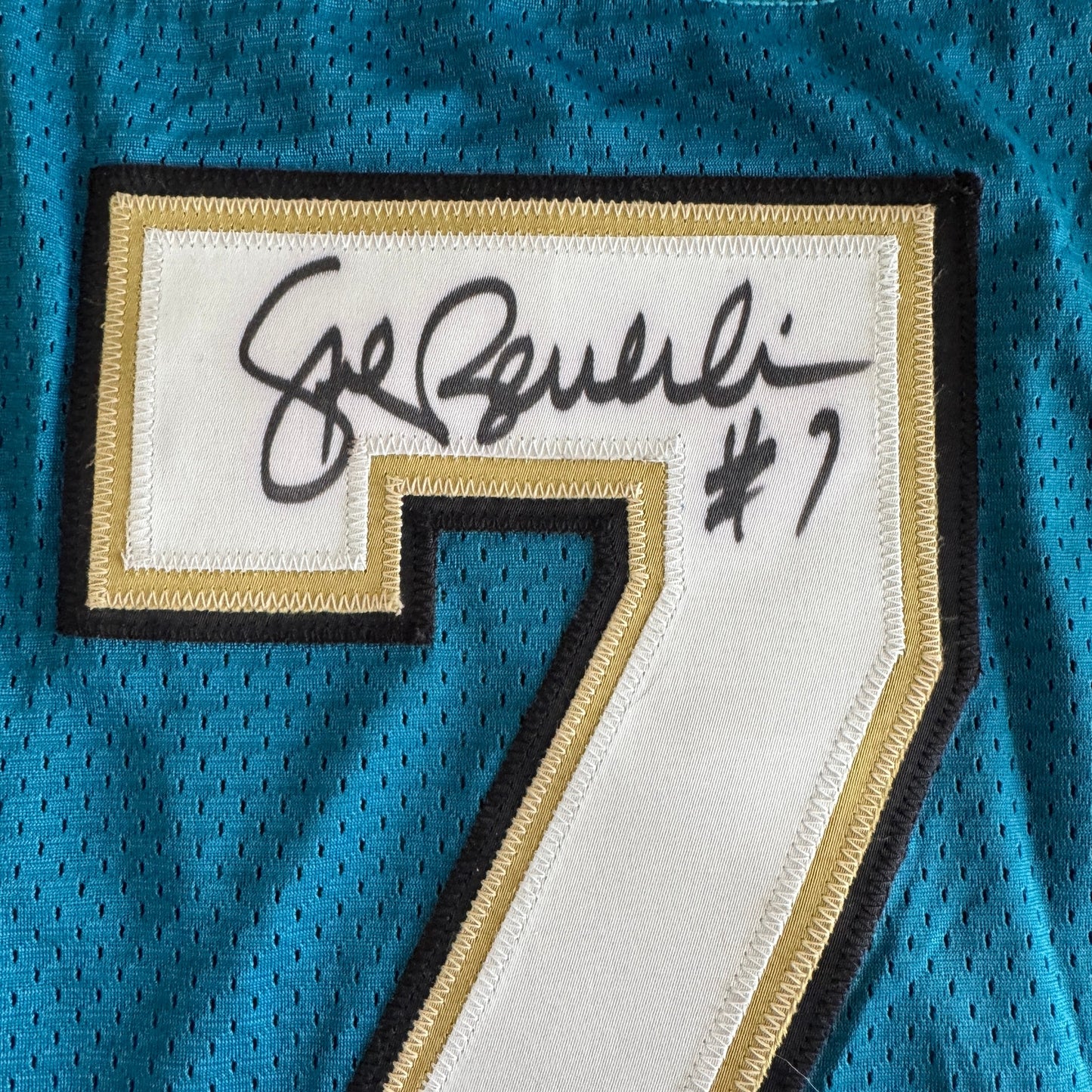 1995 Signed Wilson Steve Beuerlein NFL Jacksonville Jaguars Proline Jersey 46 L