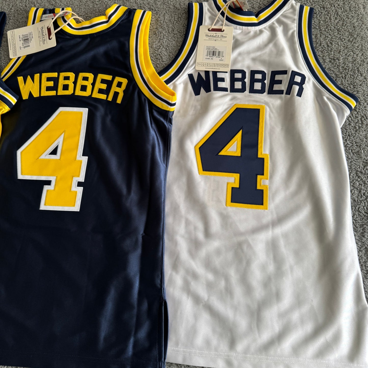 NWT (3) Mitchell & Ness Chris Webber NCAA Michigan Wolverines Jersey Lot Men's S