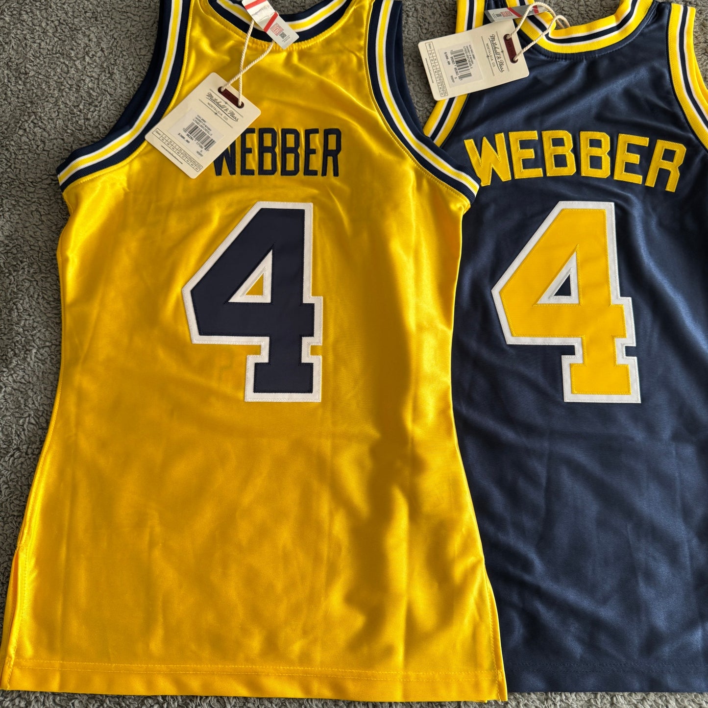 NWT (3) Mitchell & Ness Chris Webber NCAA Michigan Wolverines Jersey Lot Men's S
