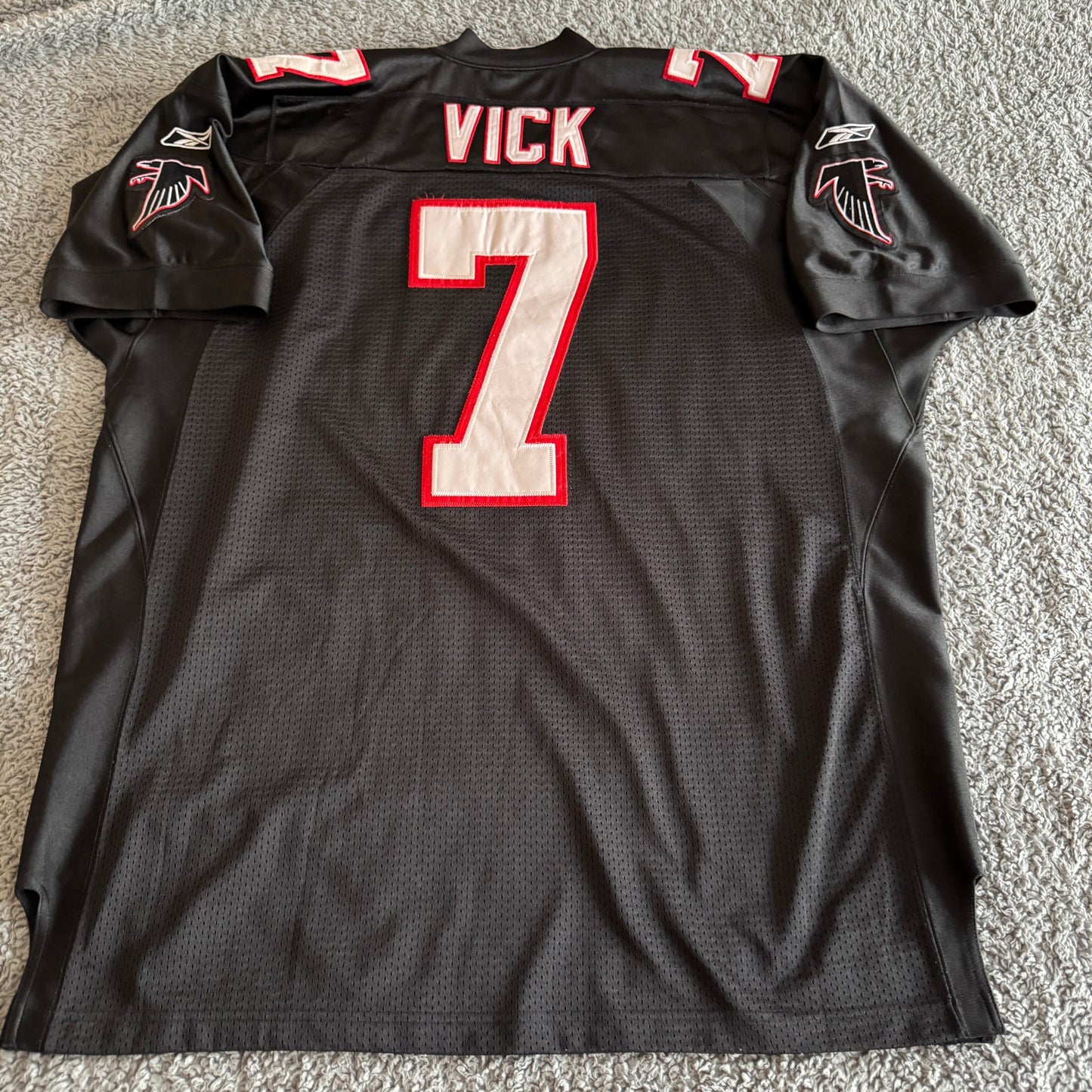 2001 Michael Vick NFL Atlanta Falcons Reebok Stitched Jersey Black NFL 54 2XL