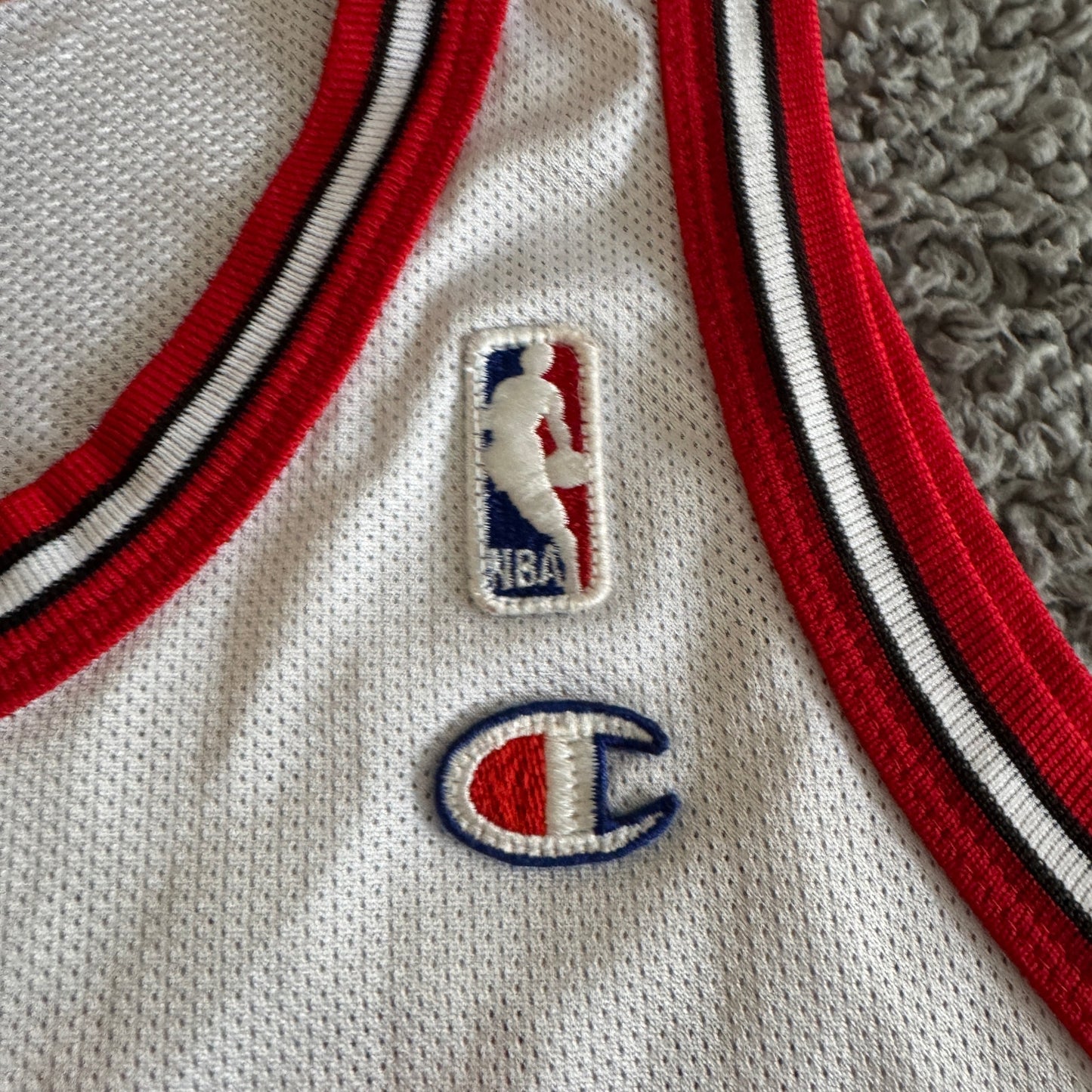Vintage Champion Authentic Michael Jordan NBA Chicago Bulls White Jersey Mens 40