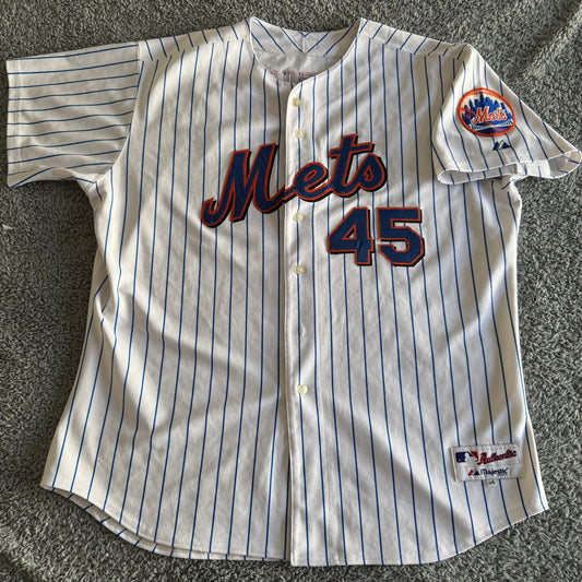 Vintage Authentic Majestic Pedro Martinez MLB New York Mets Jersey Men's 54 2XL