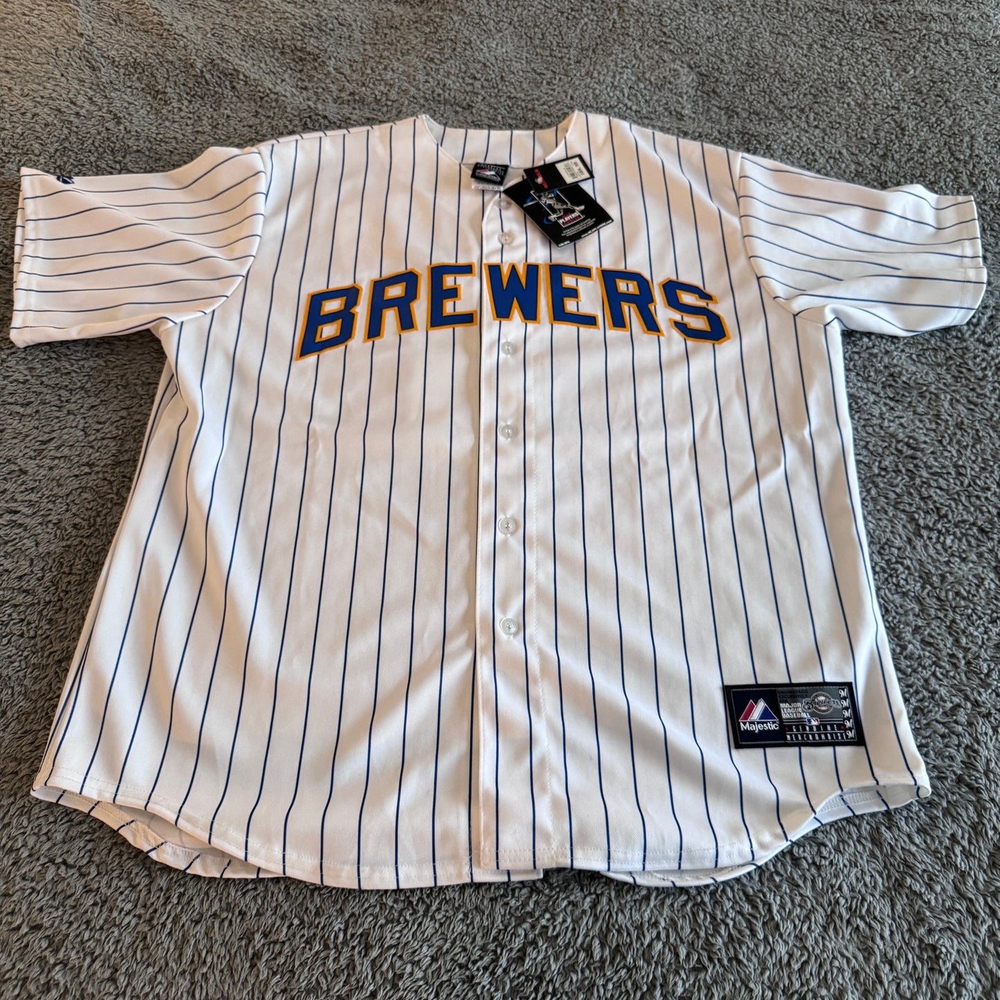 NWT 2013 Majestic Jean Segura MLB Milwaukee Brewers Alt White Jersey Men's XL