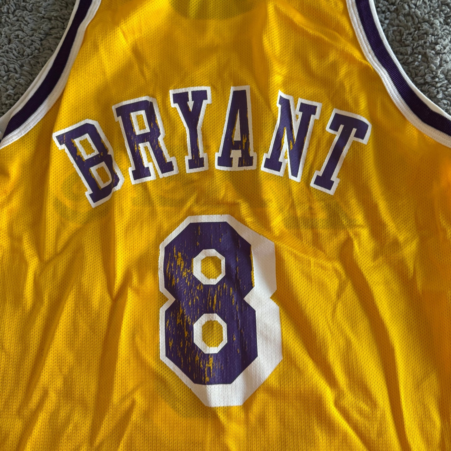 Kobe Bryant Authentic Champion Los Angeles Lakers #8 Gold Jersey 40 M 97-98 RARE