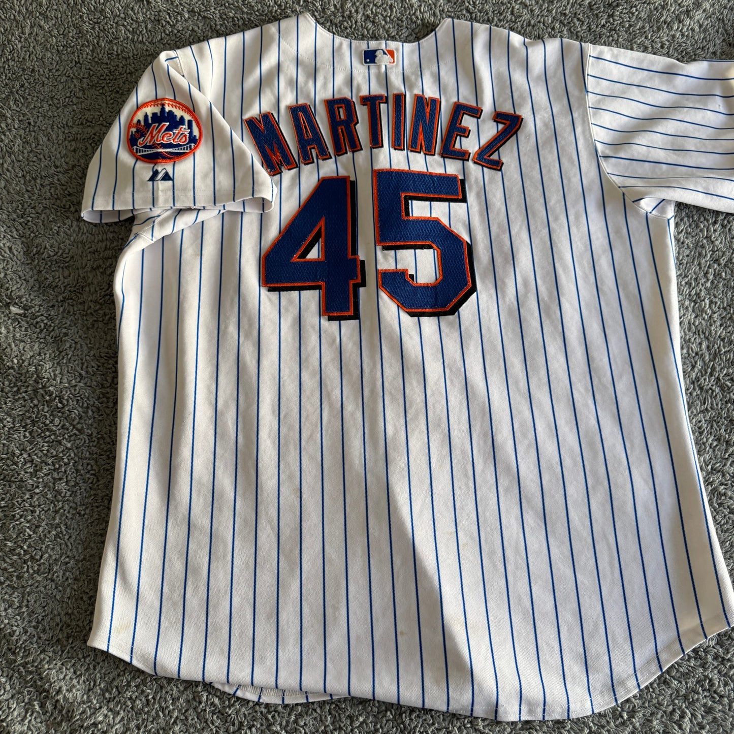 Vintage Authentic Majestic Pedro Martinez MLB New York Mets Jersey Men's 54 2XL