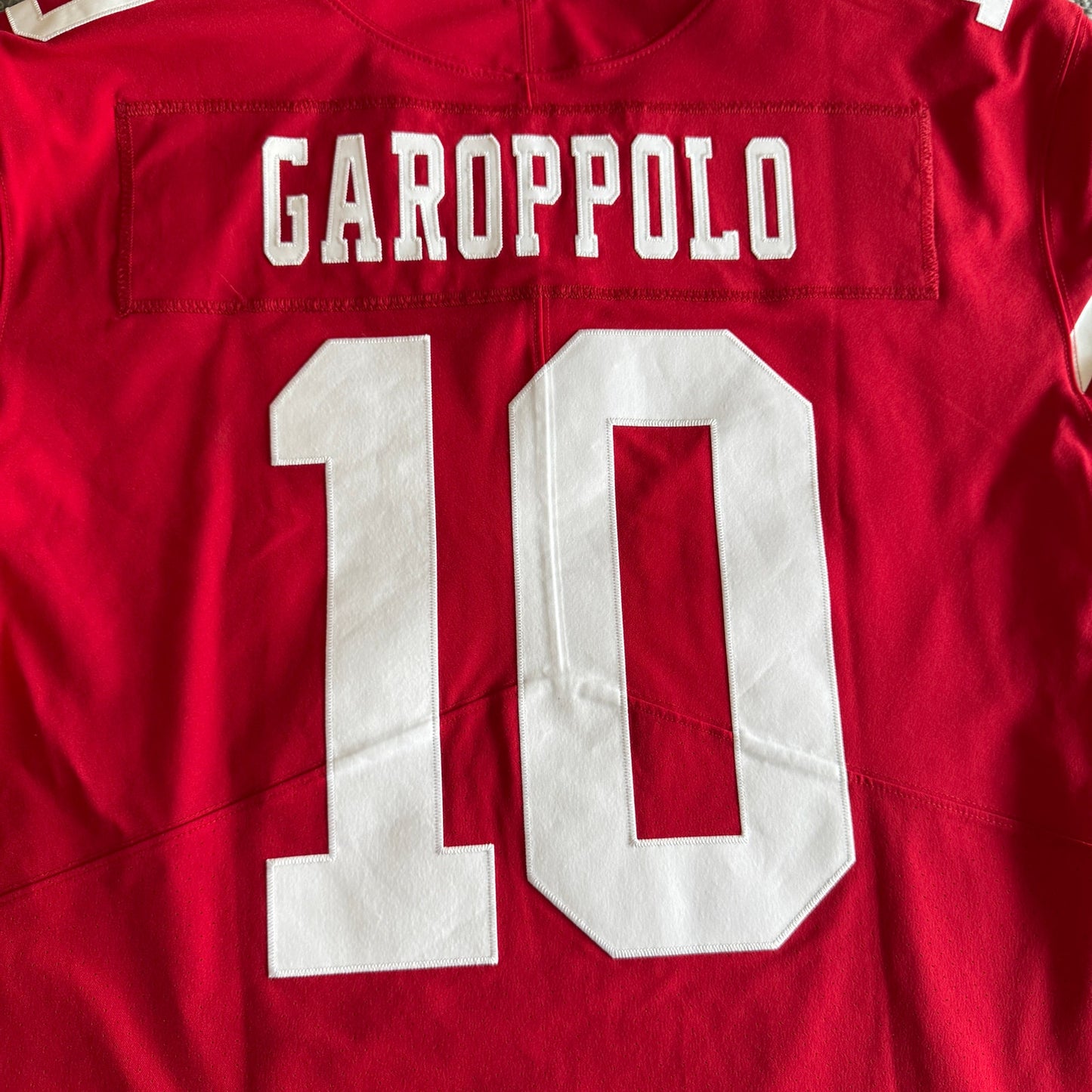 NWOT Nike Elite Jimmy Garoppolo NFL San Francisco 49ers Red Stitched Jersey 48