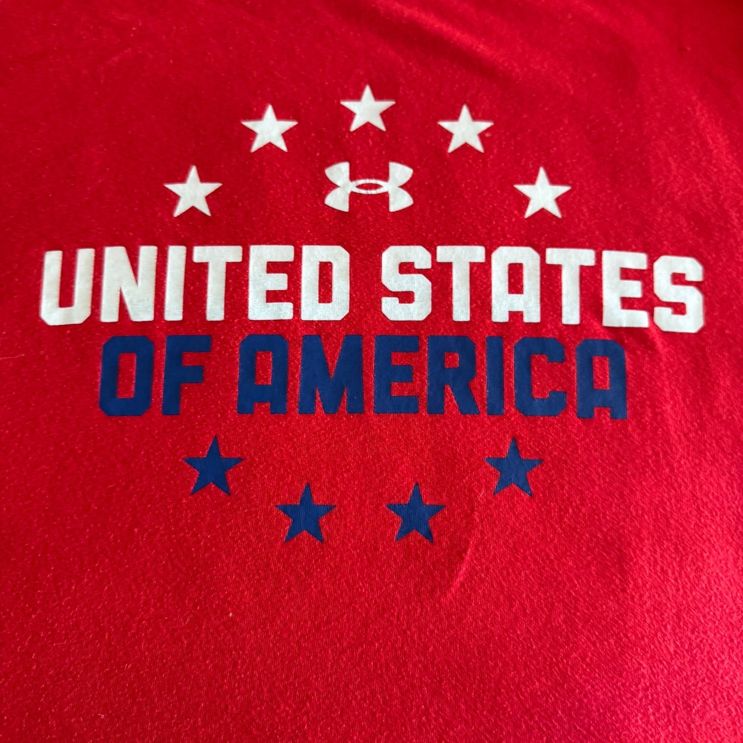 Under Armour Olympic Team USA "United States of America" Red T-Shirt Men's Large