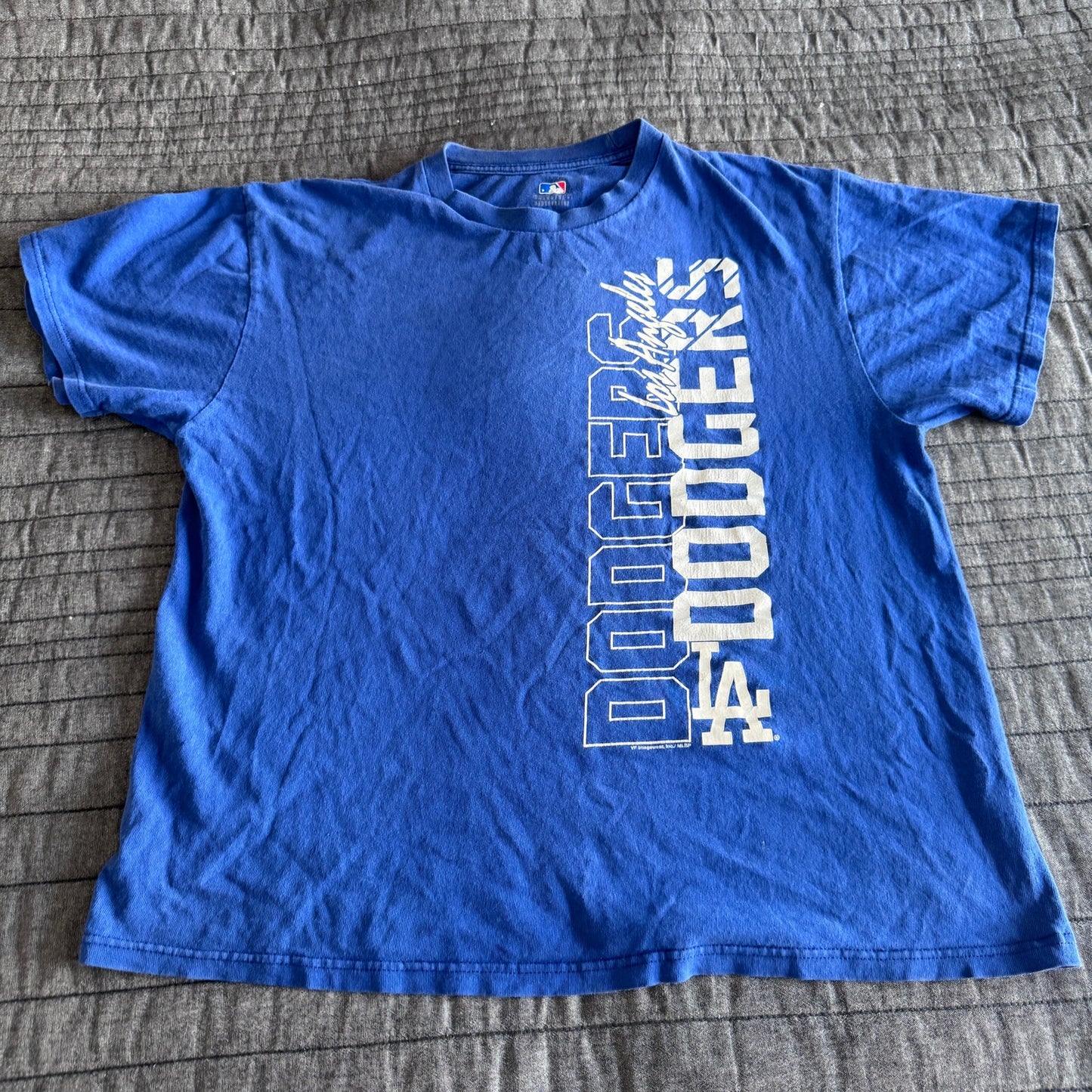 Vintage MLB Los Angeles Dodgers Blue White LA Logo T-Shirt Men's Large - Ohtani