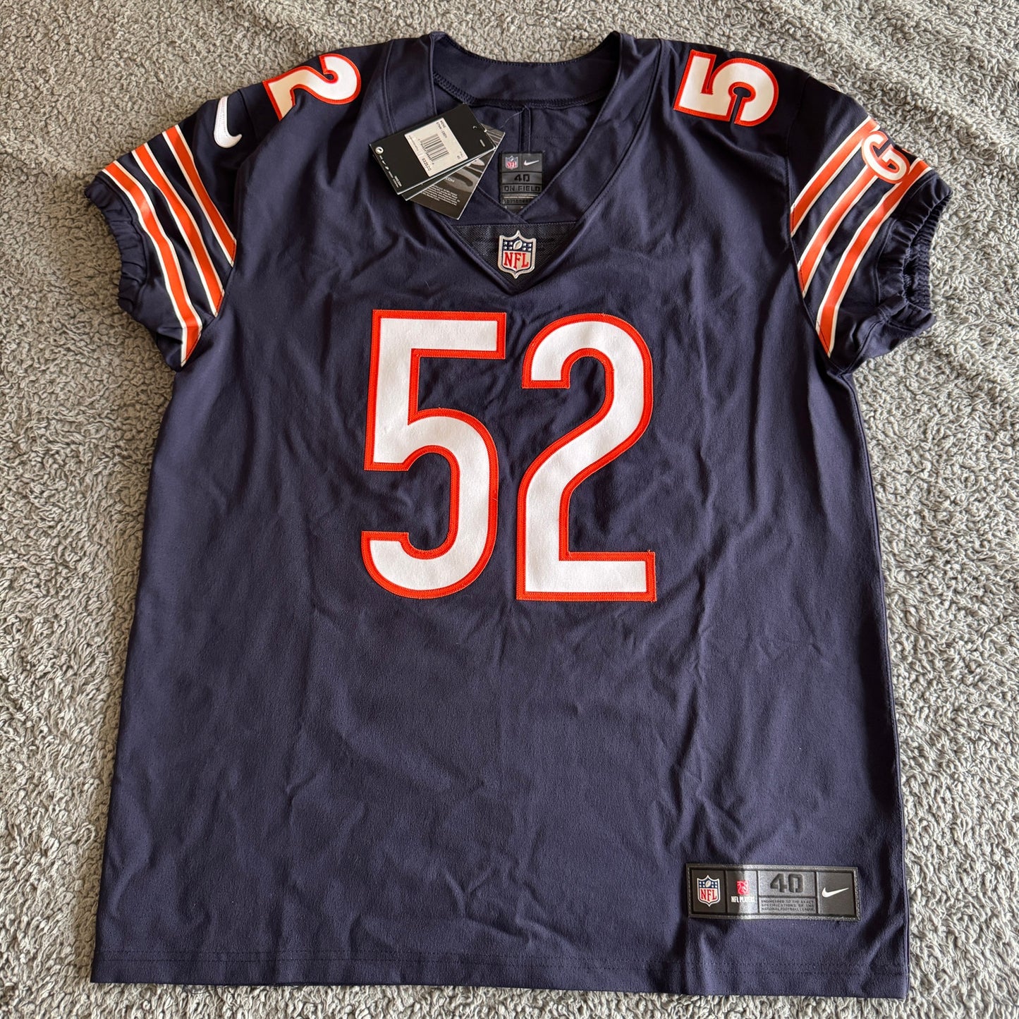 NWT Nike Khalil Mack NFL Chicago Bears Nike Vapor Elite Navy Jersey Men 40 M