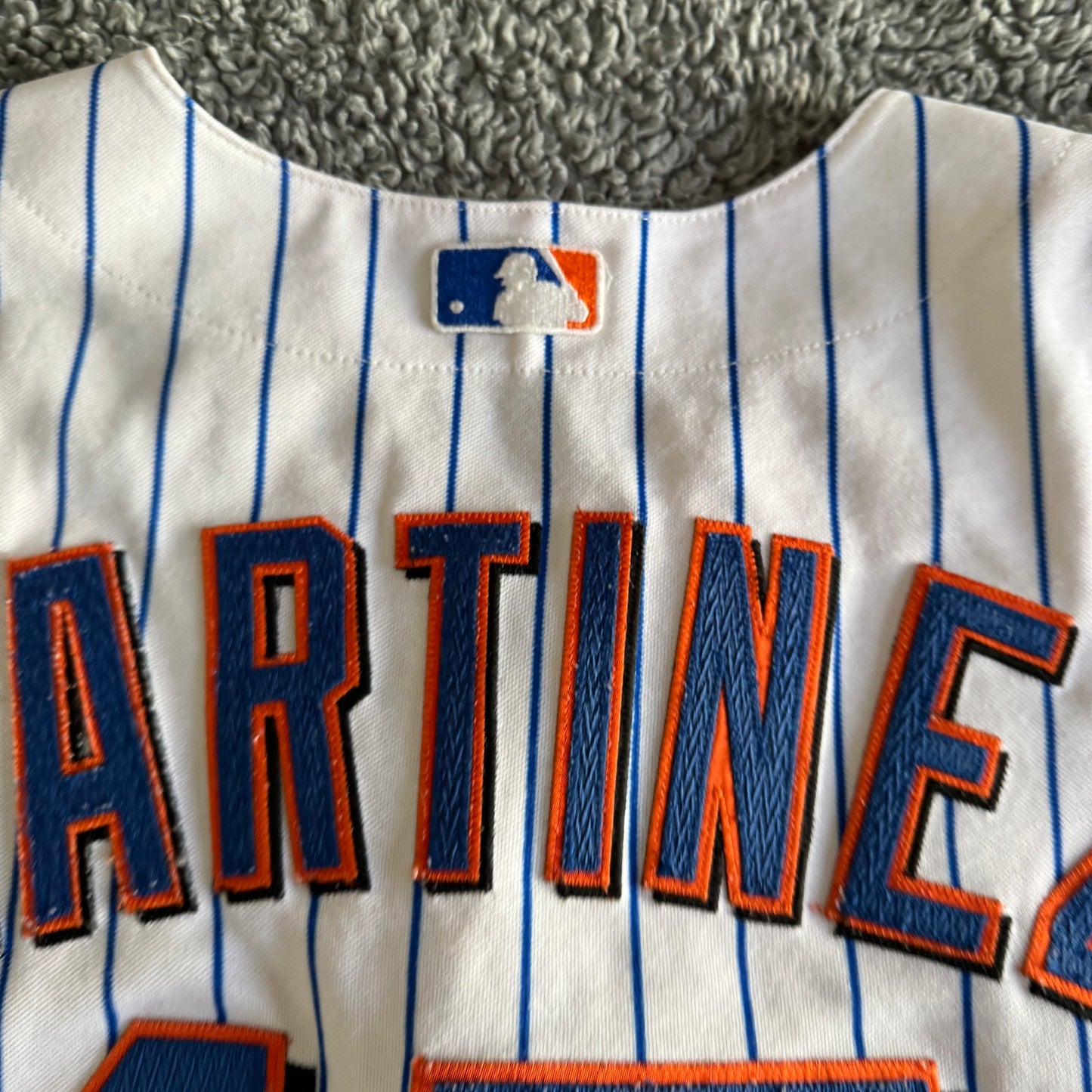 Vintage Authentic Majestic Pedro Martinez MLB New York Mets Jersey Men's 54 2XL