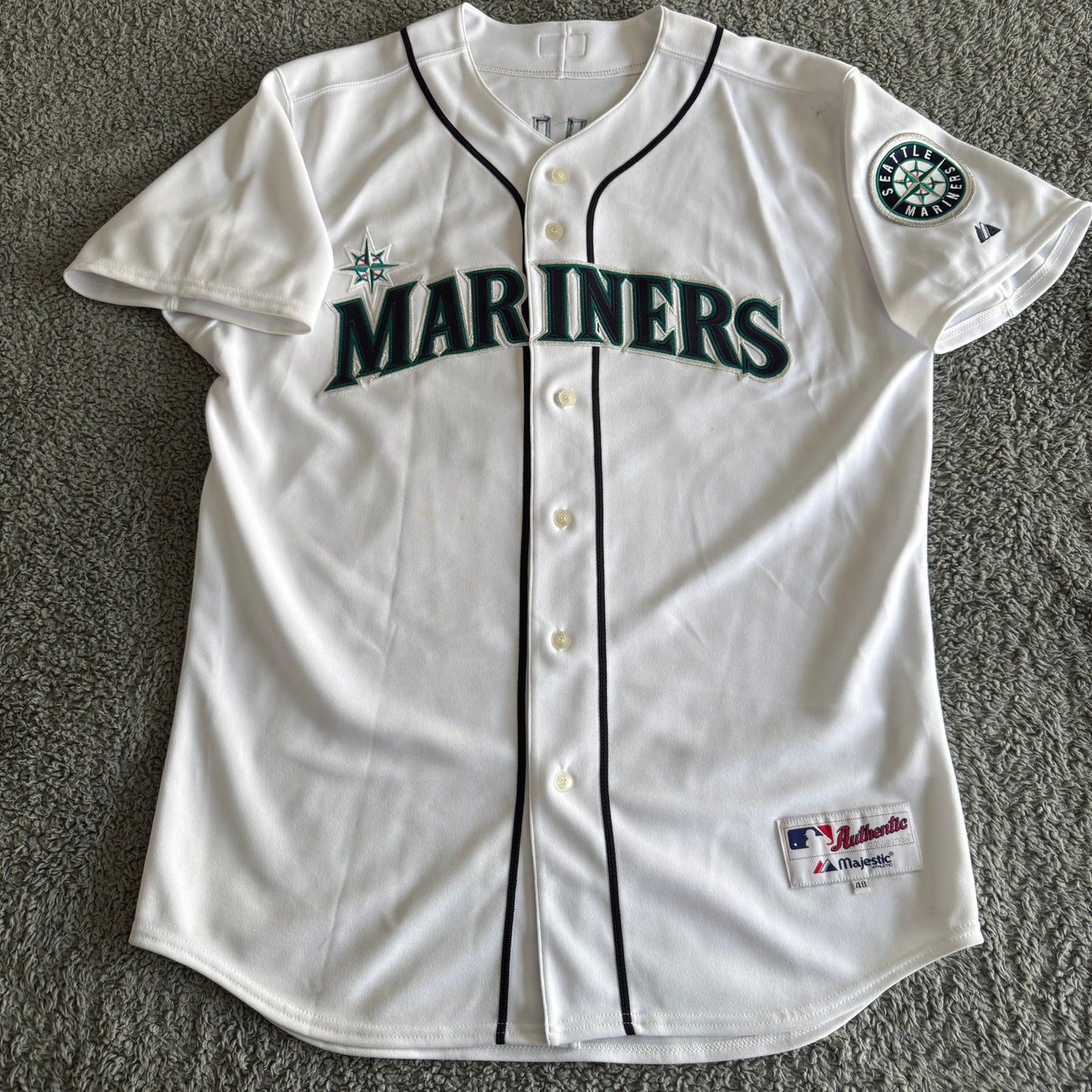 100% Authentic Ichiro Suzuki 2005 Majestic MLB Seattle Mariners Jersey Mens XL