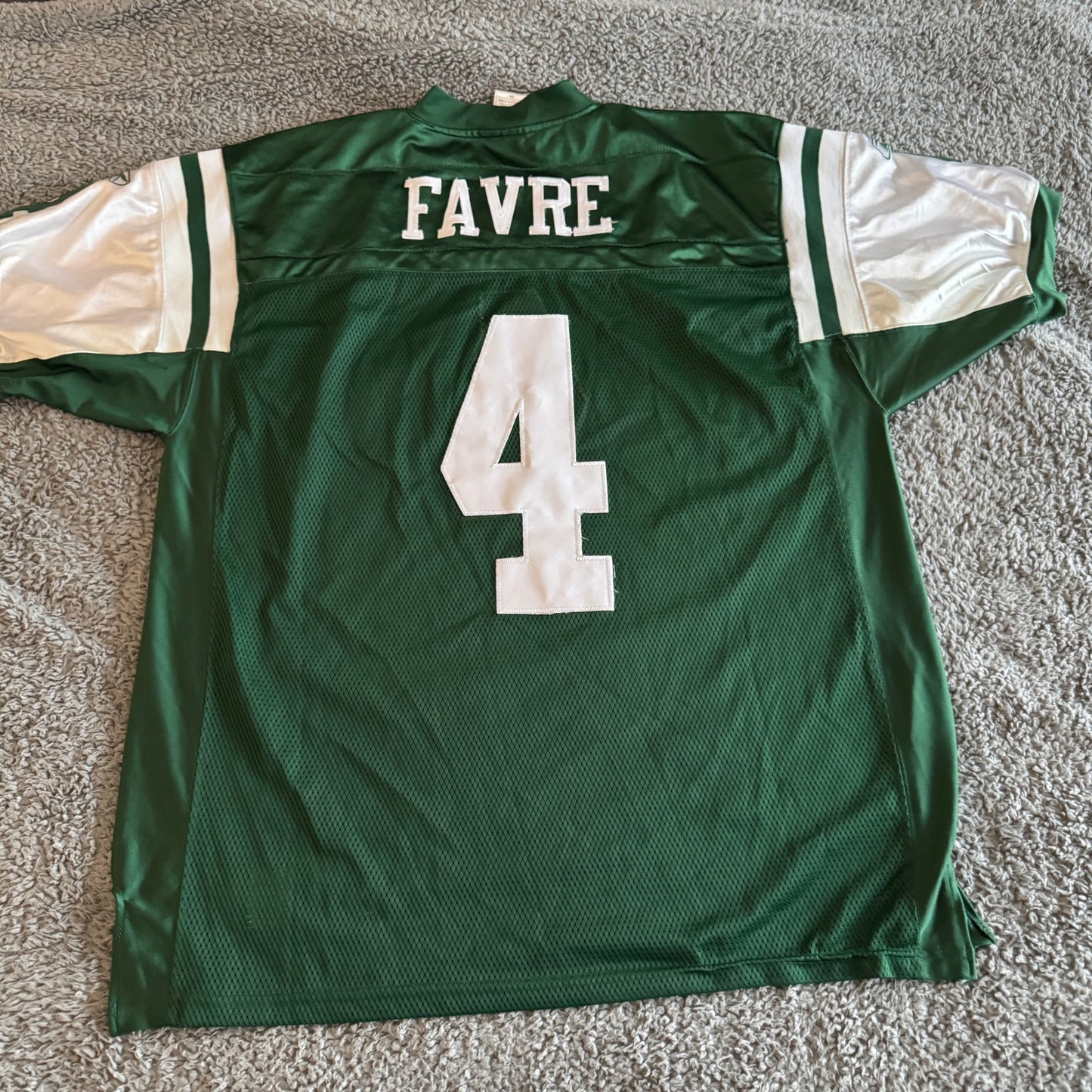 2008 Reebok Brett Favre NFL New York Jets #4 Stitched Jersey Green 54/XXL