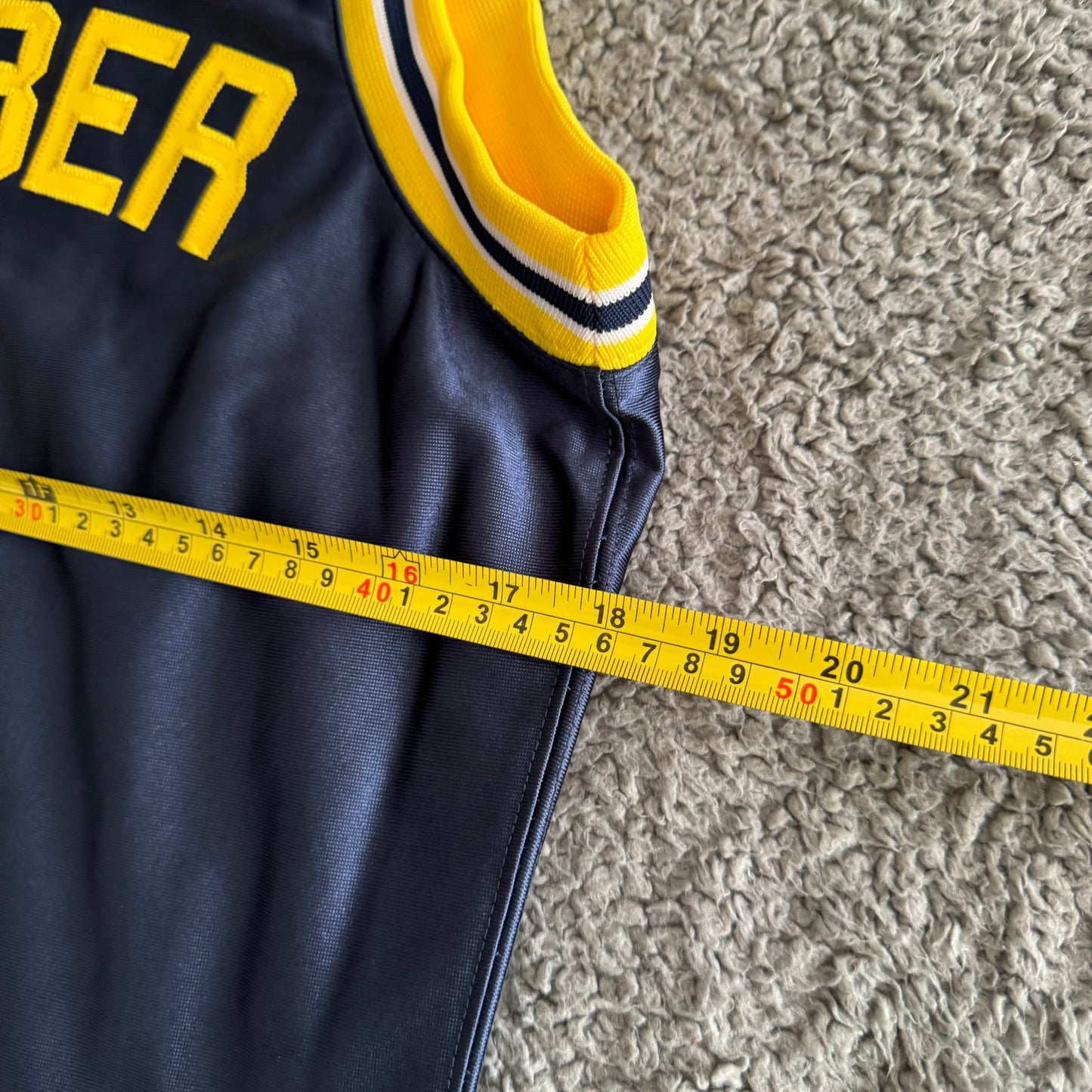 NWT Mitchell & Ness Chris Webber NCAA Michigan Wolverines 91-92 Jersey Mens 36-S