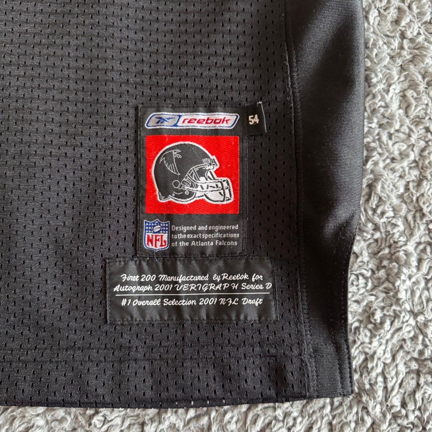 2001 Michael Vick NFL Atlanta Falcons Reebok Stitched Jersey Black NFL 54 2XL