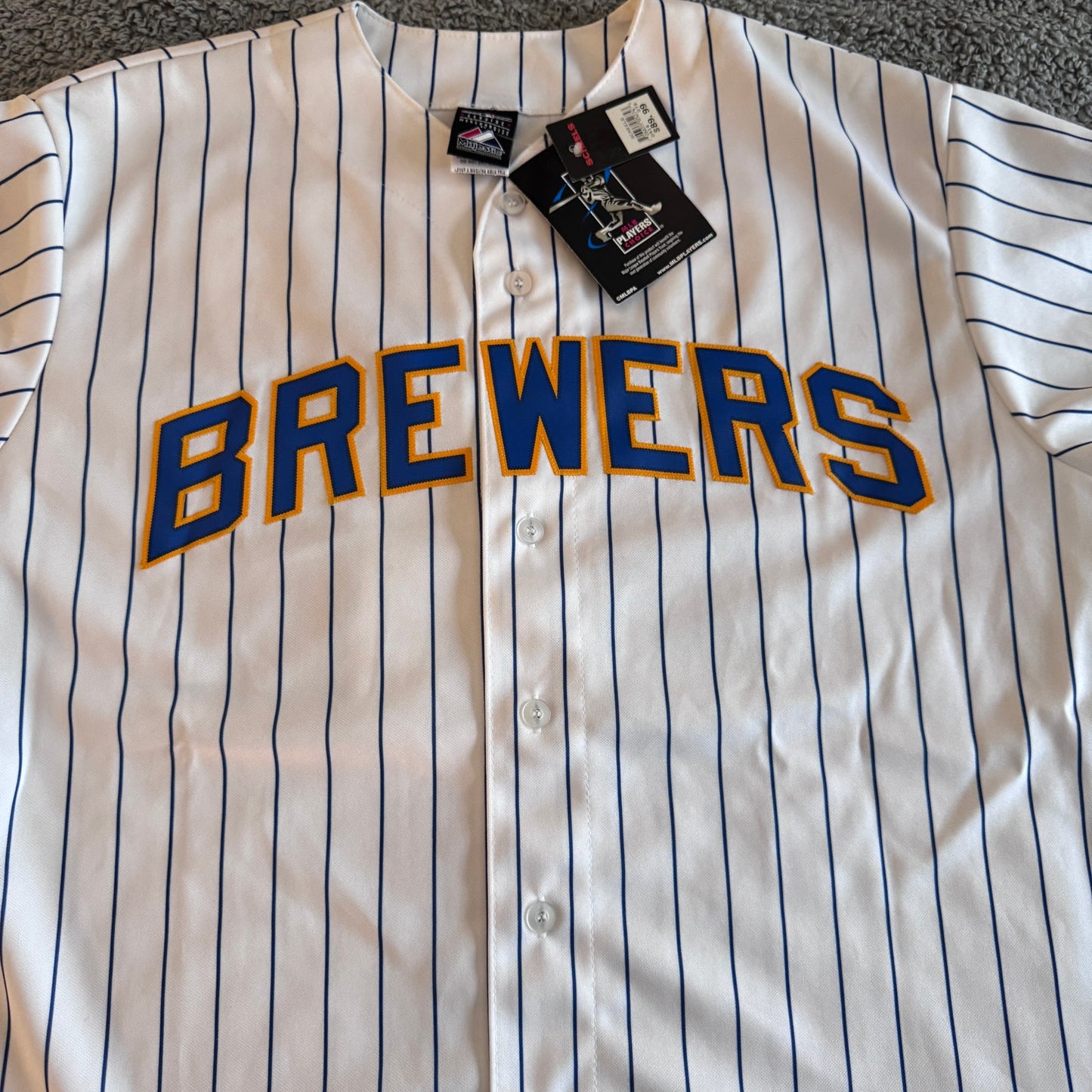 NWT 2013 Majestic Jean Segura MLB Milwaukee Brewers Alt White Jersey Men's XL